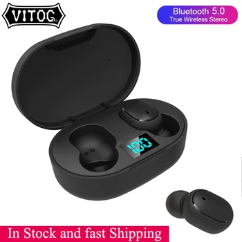 

E6S TWS Wireless Bluetooth Earphones Headsets For Xiaomi Redmi Noise Cancelling Earbuds With Mic Handsfree Headphones