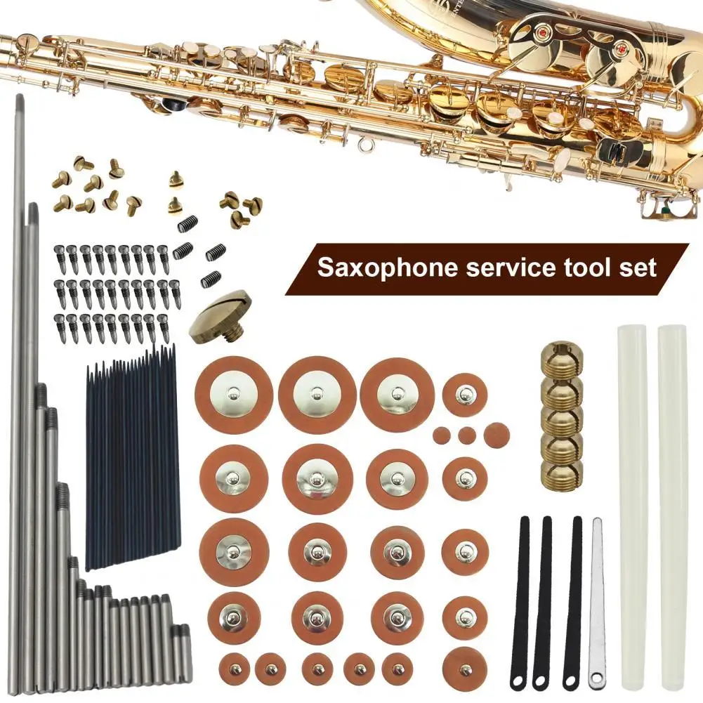 Acheter Jeu de pièces de réparation de Saxophone, rouleaux de clé, vis,  aiguille, Kit de réparation d'instruments à vent, 92 pièces/lot