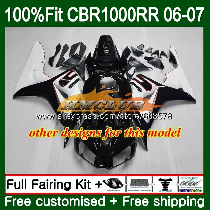 Литьевая форма для HONDA CBR 1000 RR CBR 1000RR 2006 2007 80CL. 34 корпус CBR1000 RR CBR1000RR 06 07 Топ Красный Белый OEM обтекатели