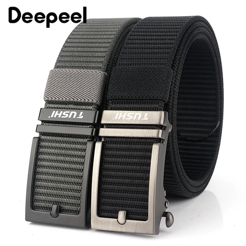 Deepeel, 1 шт., 3,4 см* 120 см, утолщенный, Беззубик, автоматическая пряжка, пояс, Молодежный, парусиновый, нейлон, Повседневный, дикий тренд, ремень, аксессуары для джинсов