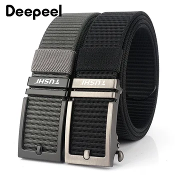 

Deepeel 1pc 3.4cm*120cm Thickened Toothless Automatic Buckle Belt Youth Canvas Nylon Casual Wild Trend Belt Jeans Accessories