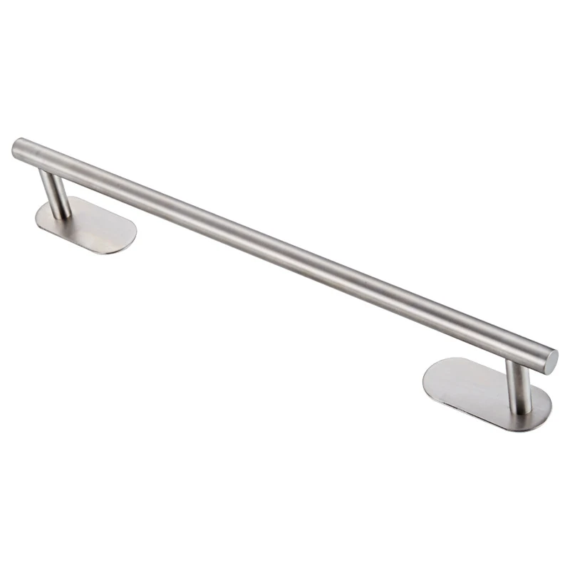 

Wall Single Towel Ring Rack Rail Toilet Paper Holder Robe Shelf Hardware Silver