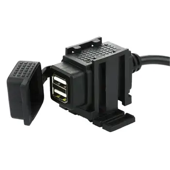 

Waterproof 12V-24V Motorbike Scooters Motorcycle Handlebar Dua Usb Socket Charger Power Adapter Universal for Mobile Phone GPS