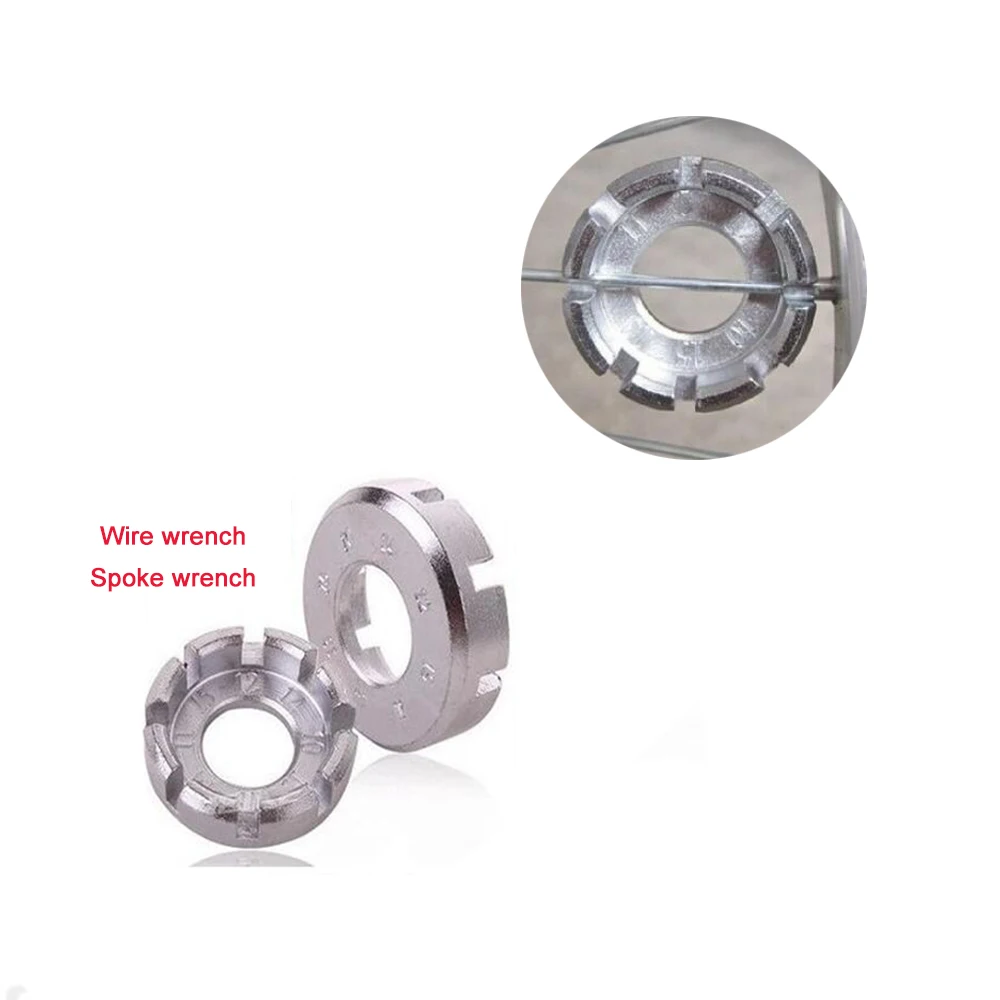 2pcs Bicycle Spoke Nipple Wrench 8 Way Groove Bike Wheel Rim Adjuster Spanner Galvanized Repair Service Tool Key