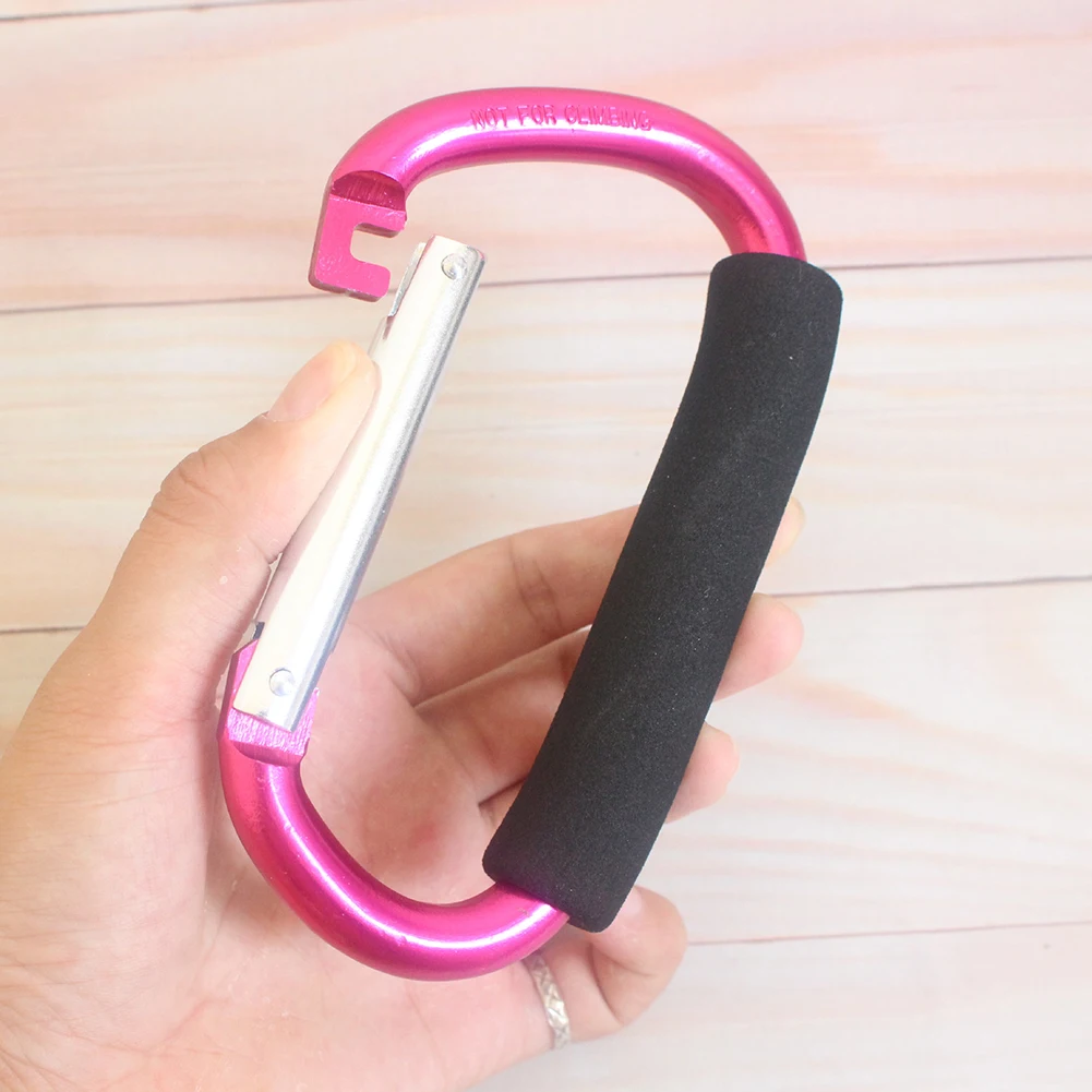 3pcs D Shape Organizer Portable Grocery Multi Purpose Heavy Duty Hanger Carabiner Mommy Clip Stroller Hooks Outdoor Purse