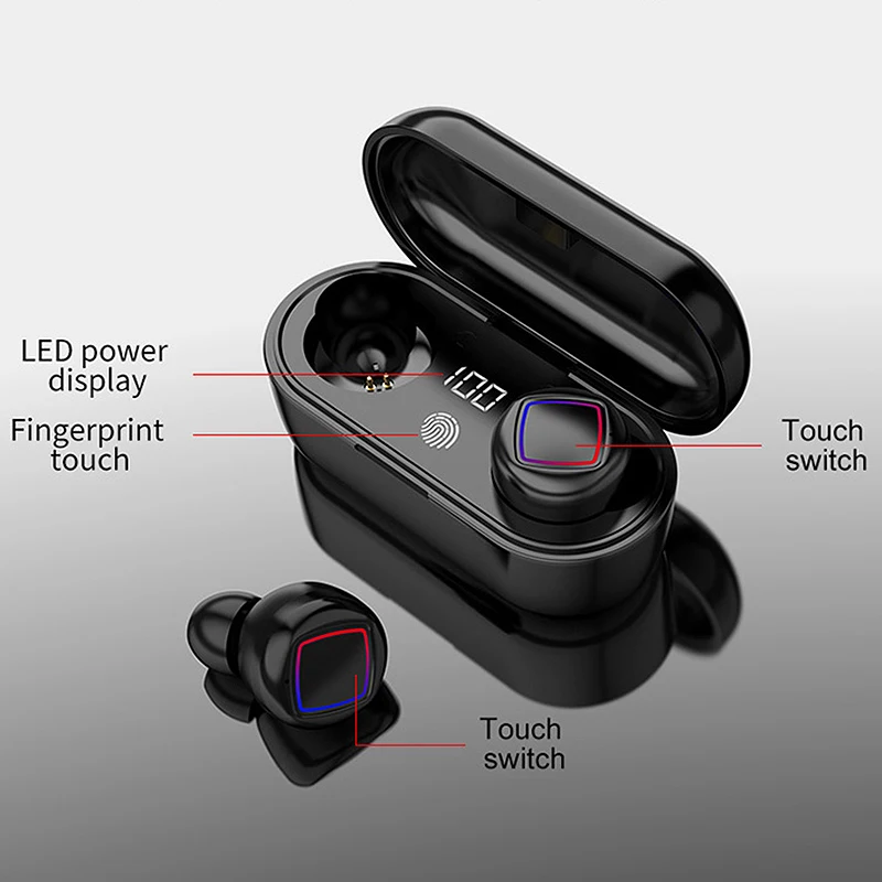 HMB-11 TWS Беспроводные Bluetooth 5,0 наушники стерео Спортивная гарнитура с микрофоном