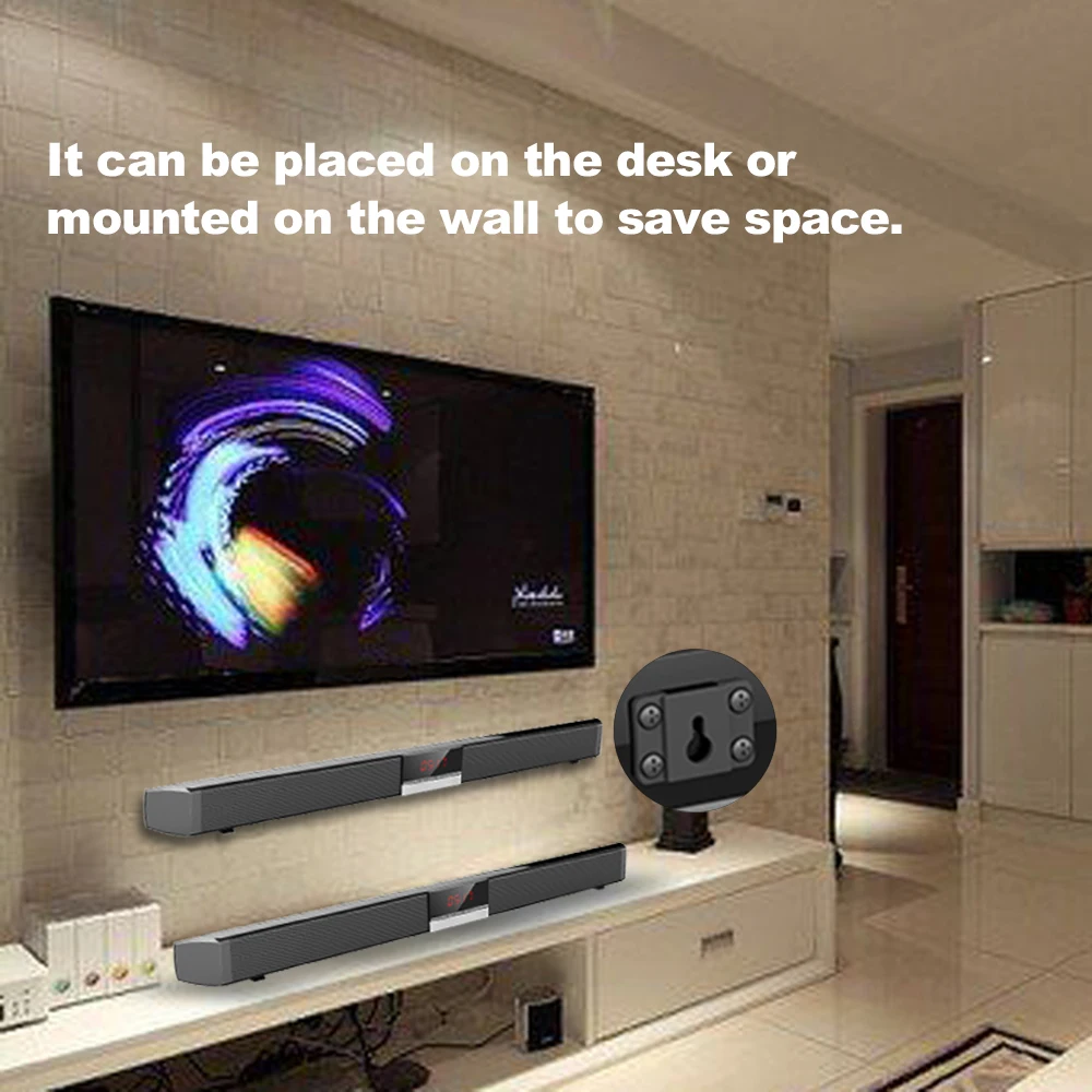 Bluetooth Саундбар ТВ динамик беспроводной сабвуфер дистанционное управление стерео объемный звук оптический динамик s 4*15W для домашнего кинотеатра