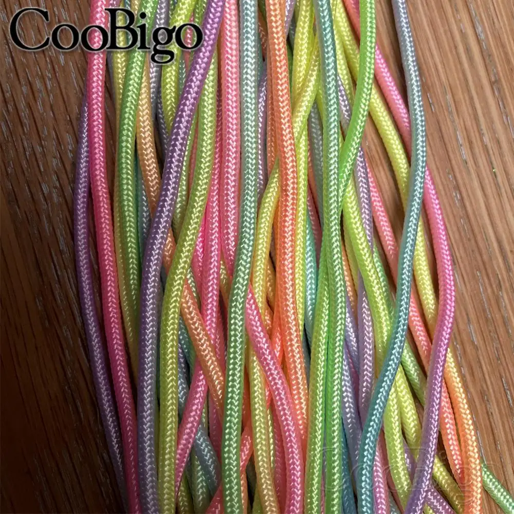 3mm Rainbow Parachute Cord Lanyard Braided Rope paracord rope braided paracord paracord accessories
