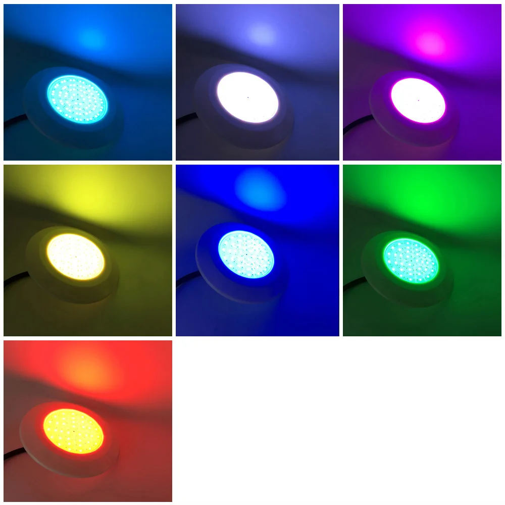 RGB спа бассейн лампа 9 Вт Смола Fil светодиодный свет для сауны 12 В dc Пластиковый Бассейн Светодиодный IP68 водонепроницаемый