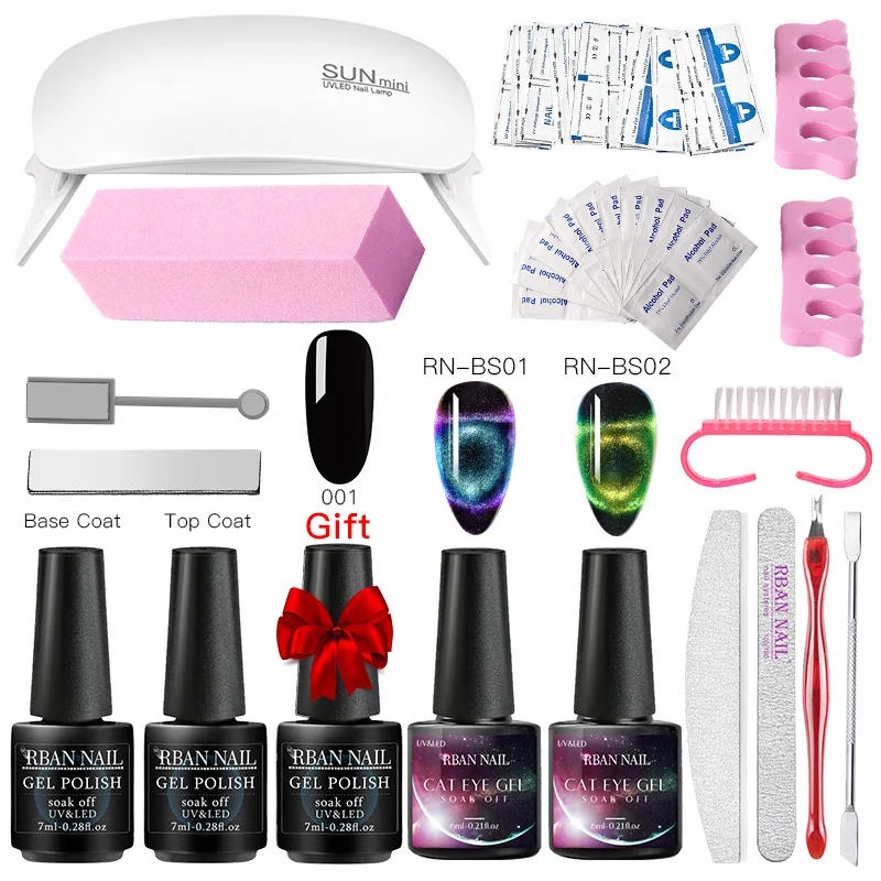 ZH09058 RBAN NAIL 9D глаз хамелеона кота набор гелей для ногтей Galaxy Магнитный замачиваемый УФ светодиодный гель лак для ногтей Полупостоянный Маникюр гель лак - Цвет: ZH09058