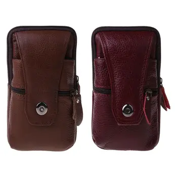 

Men Vintage Leather Waist Bag Phone Pouch Belt Hip Belt Loop Holster Wallet Carry Case Sport Purse