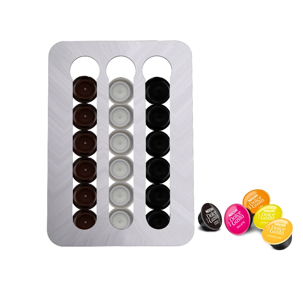 18pcs Dolce Gusto Coffee Pod Capsules Holder Storage Drawer For Nespresso  Coffee Podcast Storage Rack Organizer Set