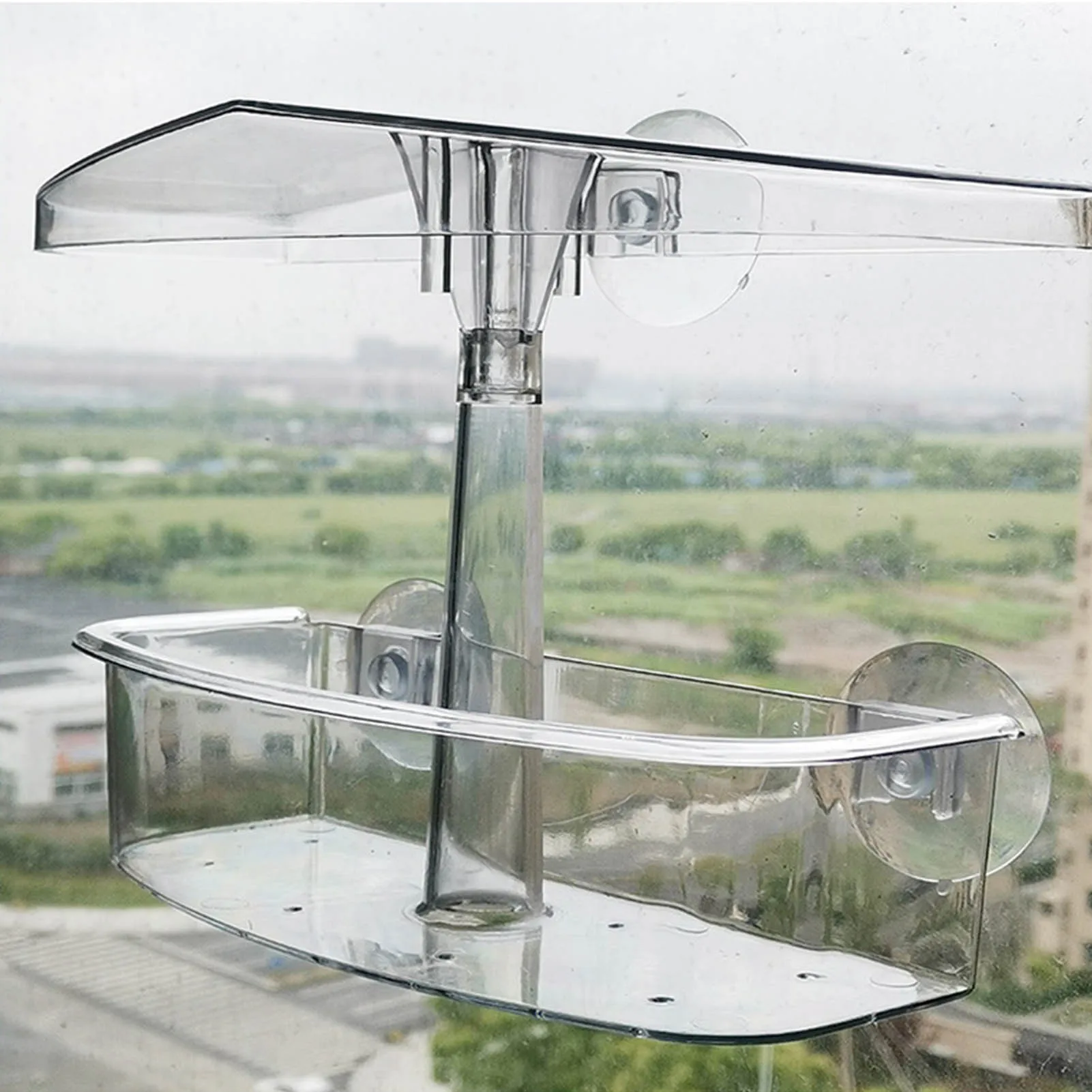 Bird Feeder Transparent Window Viewing Bird Feeders Tray Birdhouse Pet Water Feeder Suction Cup Mount House Type