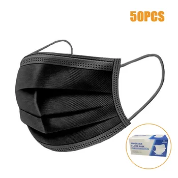 

50PCS Mascarilla Air Purifying Cover 3 Layer Mouth Filter face maskswashable and reusable scarf mondmaskers cubre bocas