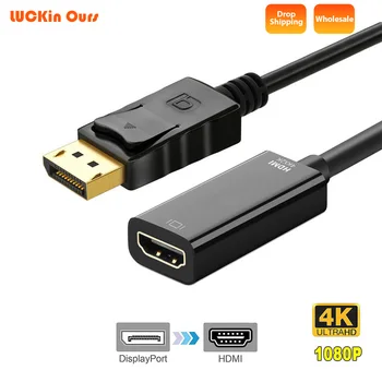 

1080P 4K DP To HDMI Adapter DisplayPort To HDMI Display Port Male To Female Converter Cable Adapter for HDTV PC HP/DELL Laptop
