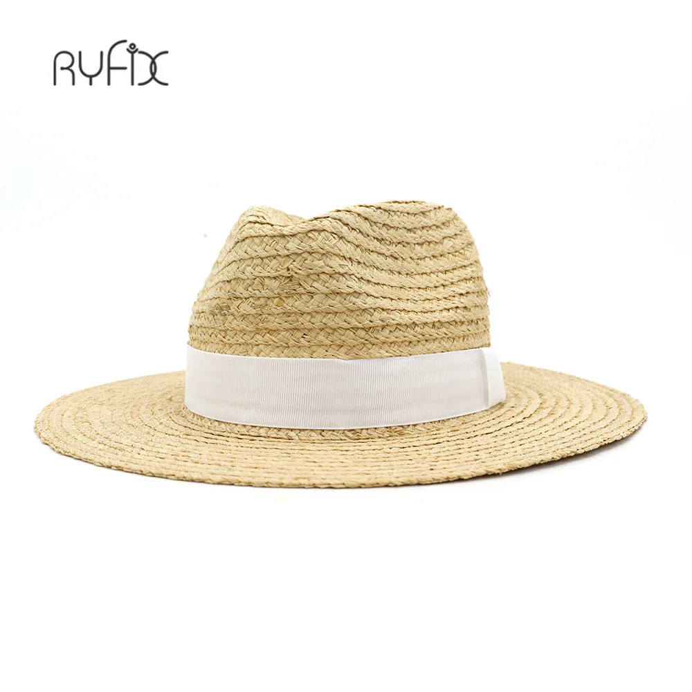 

Summer real raffia sun Hat for Women Straw Sun Hats Wide Brim Sun Visor Cap Jazz Hat Beach CAP Sombrero Panama Gorras HA239