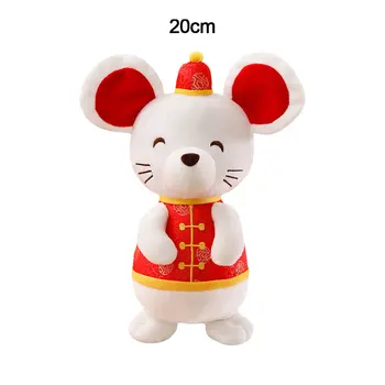 

20/35cm 2020 Rat Year Kawaii China Dress Mascot Rat Plush Mouse in Tang suit Soft Toys Chinese New Year Party Decoration Gift