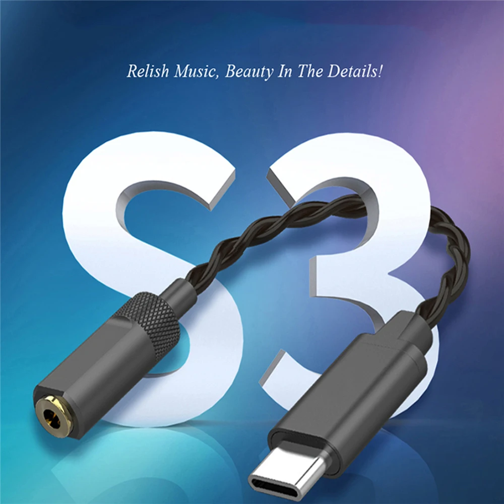 Портативный hifi аудио тип-c кабель конвертер для Hidizs USB DAC до 3,5 мм усилитель для наушников кабель-адаптер для мобильного телефона ноутбука