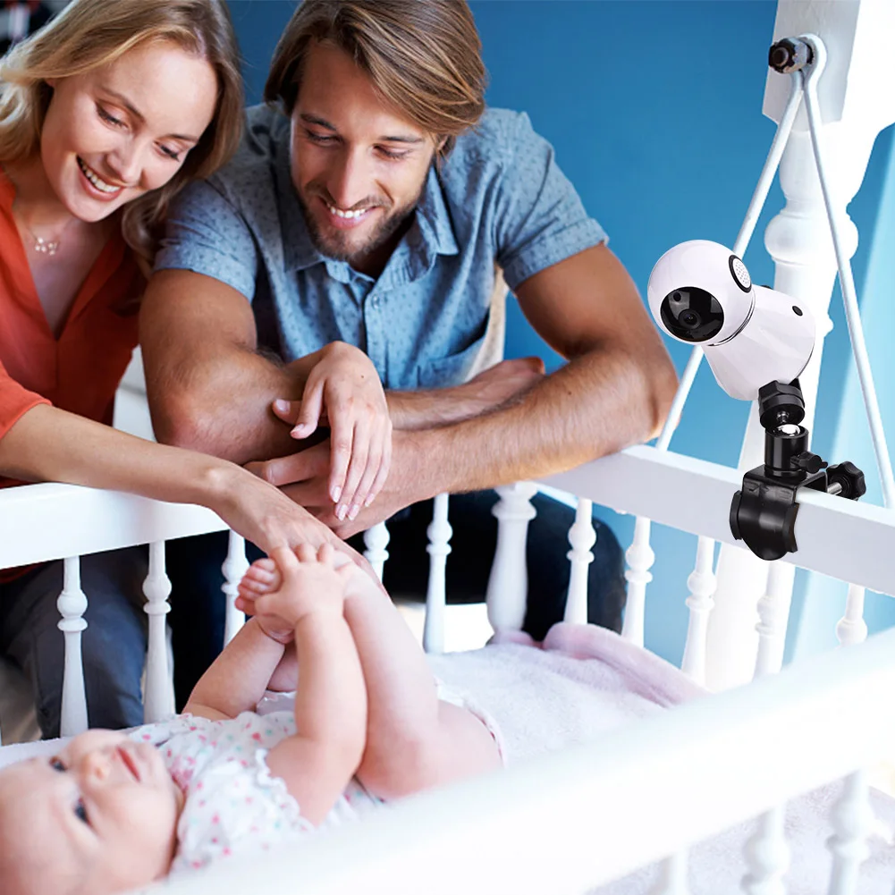 

Puseky Baby Monitor Mount 360 Degrees Rotatable Stable Camera Mount Bracket Baby Monitor Camera Mount Stabilizer Black