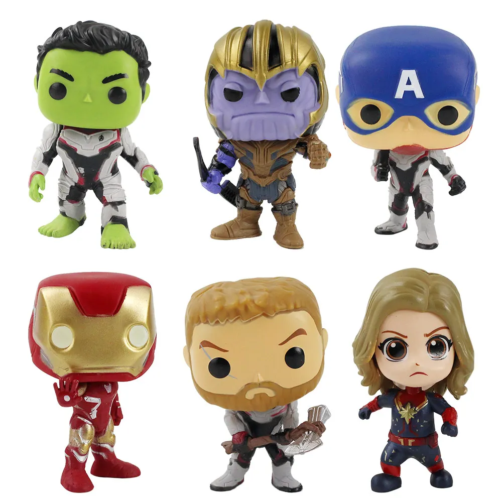 Endgame Thor Hulk Iron man Toy Thanos Action Figures Gift Lot 6 pcs Avengers 