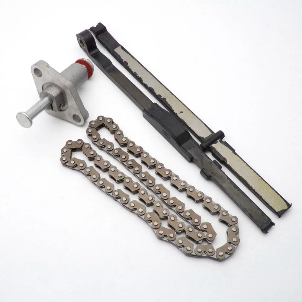 Motorcycle Timing Chain & Upper & Lower Chain Guide Tensioner For GY6 50cc 139QMB 4 Stroke Cam Scooter Moped ATV Part motorcycle cam chain guide