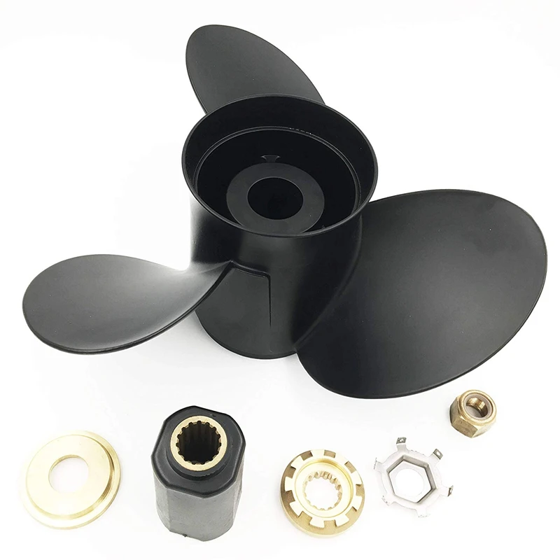 Outboard Propeller Aluminum Propeller for Mercury Mariner 14 1/4X21 25-70 Hp Black 48-832832A45 Boat Propeller