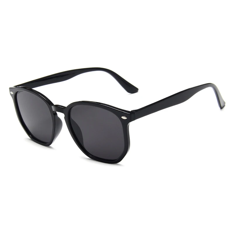 WOWSUN ретро дамы полигон рисовый гвоздь солнцезащитные очки бренд дизайнер mMen солнцезащитные очки A150 - Цвет линз: C1 Black-Gray