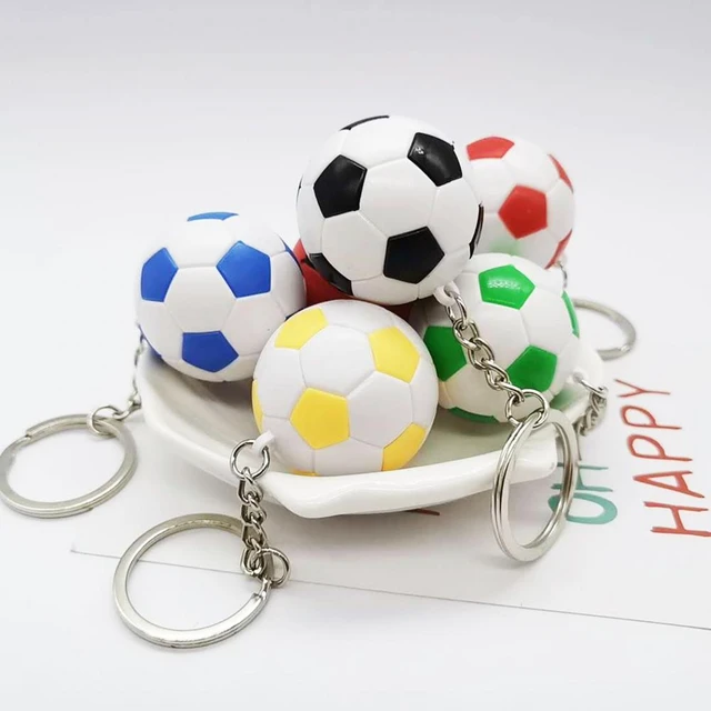 Porte-clés de voiture, ballon de sport, ballon de Football, pendentif pour  homme, 6 couleurs, à