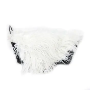 

Background Artificial Fur Baby Blanket Newborn Comfortable Mat Monthly Solid Photography Props Wrap Reusable Soft Warm Swaddling