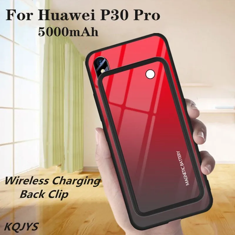 Купить KQJYS 5000mAh Wireless Magnetic Battery Charger Cases For Huawei P30 Pro Case Portable Power Bank Cherging Cover  | Отзывы и видеообзор (33014014334)