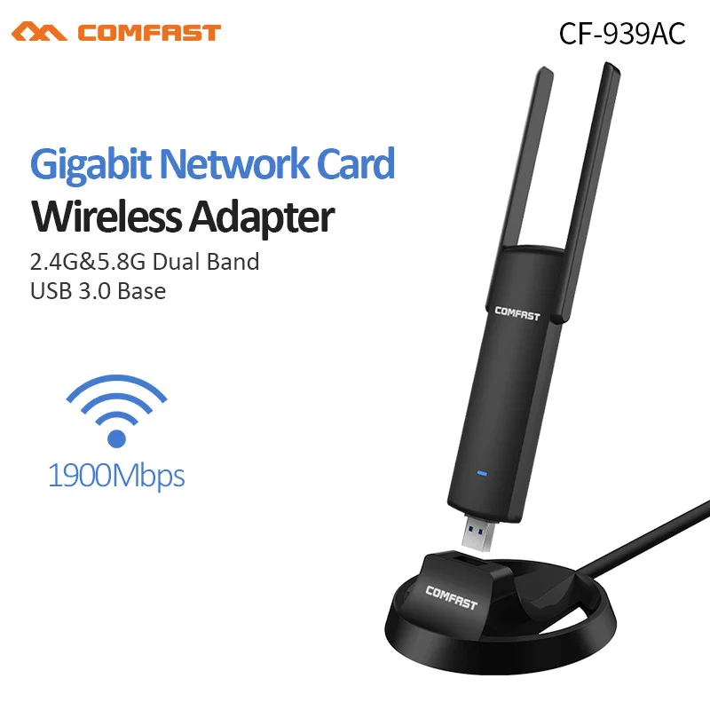 1900 Мбит/с 5 ГГц USB3.0 Wifi адаптер двухдиапазонный RTL8814AU Внешний Wifi ключ Настольный/ноутбук/ПК LAN адаптер внешний кабель