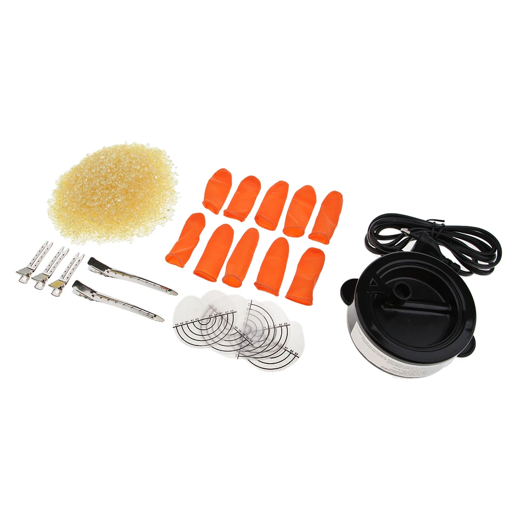 Hot Fusion Glue Keratin Melt Hot Pot Hair Extensions Tools Kit with Free Glue Beads EU Plug