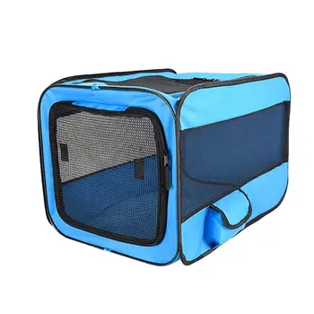 

Portable 600D Oxford Pet Car Travel Accessories For Dogs Cats Carriers Foldable Portable Pet Cage Tent Kennel With Mat Outdoor