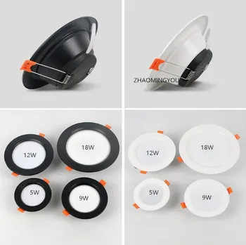 

NEW LED Recessed Downlights Ceiling Spot Lamp 3000K/4000K/6000K 5W 9W 12W 18W 220V Living Room Kitchen Lamp