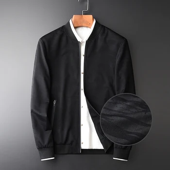 

New Male Jacket Autumn Stand Colla Waterproof Zipper Mens Jackets And Coats Hight Quality Slim Fit Baseball Neck Man Jackets 4XL