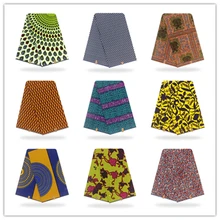 6 ярдов Африканский батик напечатанный настоящий воск ткань для женщин Свадебное платье Высокое качество из Анкары и Нигерии Гана настоящий воск ткань