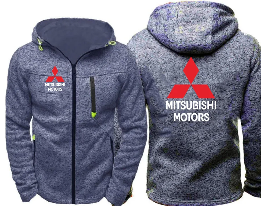 Новая модная толстовка с логотипом Mitsubishi, мужские толстовки на весну и осень, флисовая хлопковая куртка на молнии, мужская одежда в стиле хип-хоп