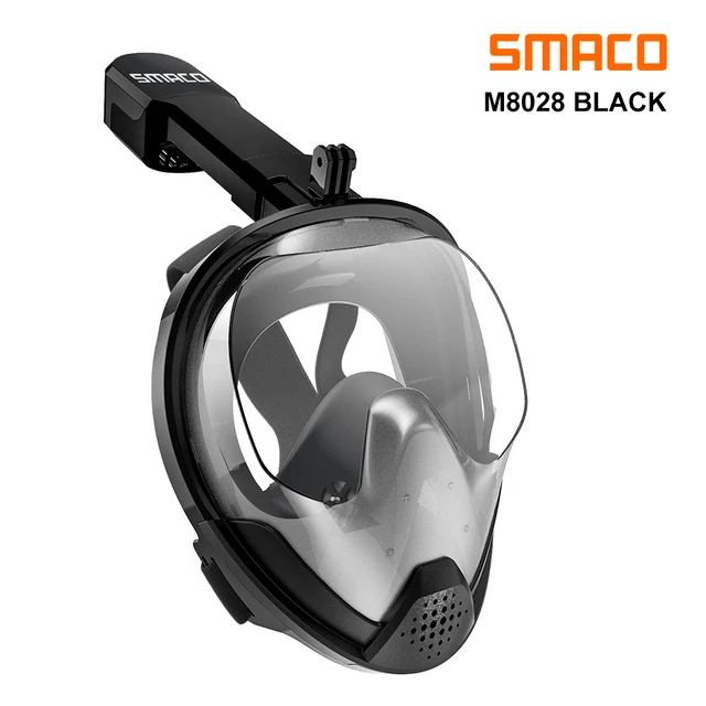 SMACO Full Face Snorkel Mask with UV Protection AntiFog Detachable