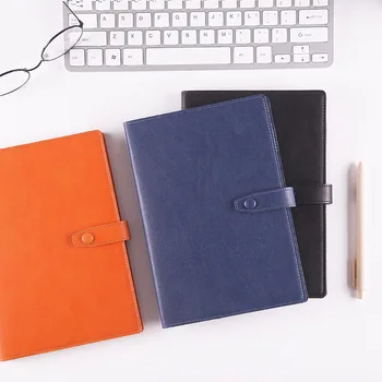 

Top Grade Business Laptop A5 Faux Leather Book Simple Soft Surface Office Notebook Logo