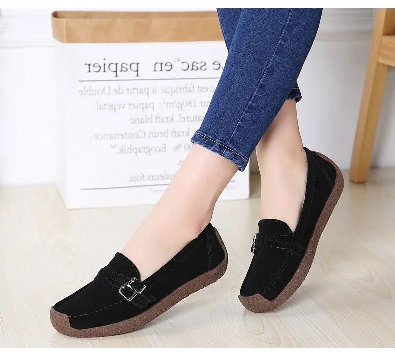 HX 7732-2019 Spring Autumn New Arrival Genuine Leather Women Flats Shoe-15