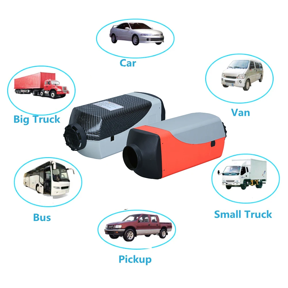 Вспомогательный обогреватель 12V24V 5 кВт ЖК-монитор парковочная воздушная топливная масляная нагревательная машина для грузовых автомобилей, автобусов, лодок с дистанционным управлением и глушителем