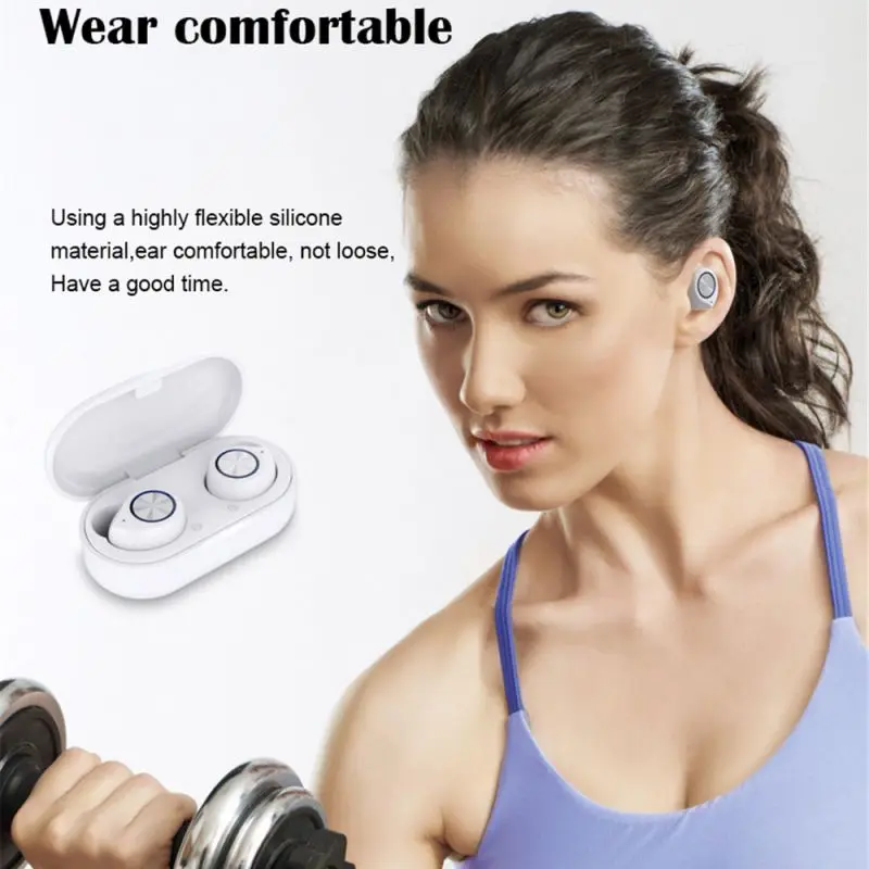 2020 Hot Wireless Headphone Earphone Bluetooth 5 0 HiFi Stereo Headset Handsfree Call Sport Dual Earbuds Built in HD Mic