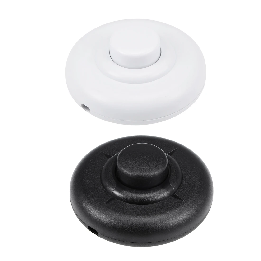 

uxcell 1/2/4pcs Push Button Switch Inline Foot Pedal Round Lamp Lights Foot Control ON/Off Footswitch Black/White