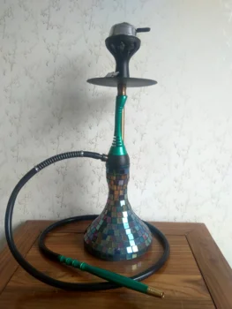 

Manual Colorful glass Hookah Shisha Smoking Pipe Set Nargile Chicha With Hookah Hose Bowl Tongs Shisha Accessories