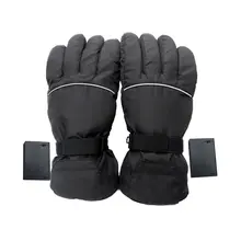 4,5 V Электрический перчатки зимние теплые перчатки Батарея коробка Питание Лыжный ветрозащитный хлопок обогревающие перчатки пальцы рук сзади нагрева