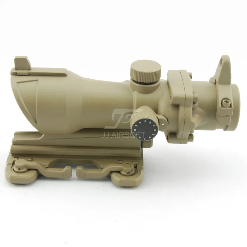 JJ страйкбол ACOG Стиль 4x32 область красный/зеленый сетка w QD крепление и Killflash/Killflash(черный/загар) полное освещение