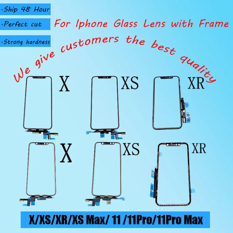 Сенсорный экран дигитайзер для iPhone X/XR/XS Max/11 ЖК-экран внешнее стекло с сенсорной панелью запасные части для ремонта