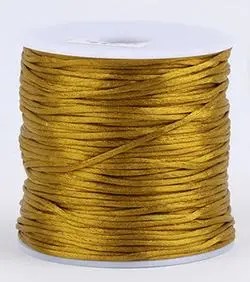 1 рулон 70 м многоцветная прочная нейлоновая нить 1,5 мм эластичная/шнур/веревка/пряжа для изготовления ювелирных изделий браслет ожерелье сделай сам - Цвет: Dark gold
