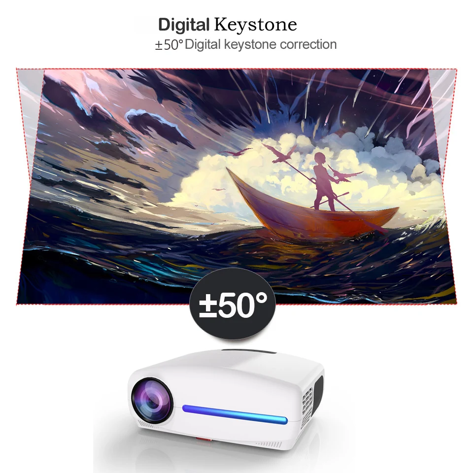 US $209.38 WZATCO C2 4K Full HD 1080P LED Projector Android 10 Wifi Smart Home Theater AC3 200inch Video Proyector with 4D Digital keyston