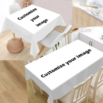 

Custom Rectangular Tablecloth Waterpoof Oilproof Dinner Home Decoration Polyester Table Cover